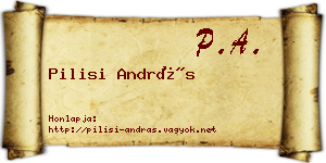 Pilisi András névjegykártya